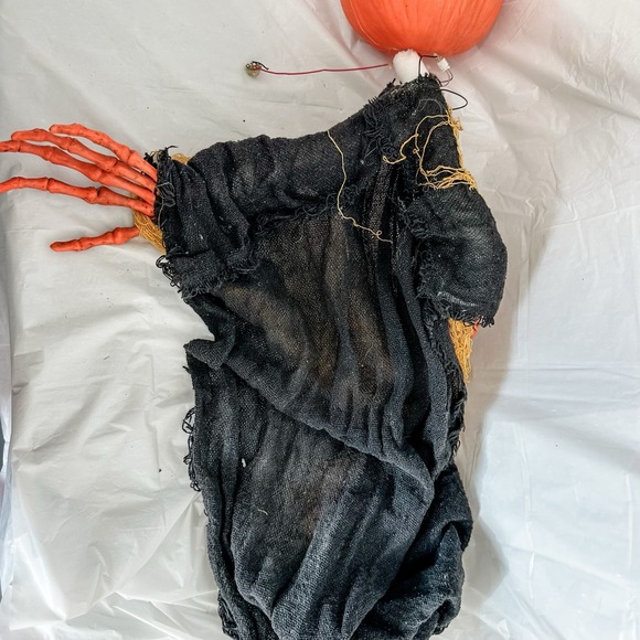 VTG Pumpkin Halloween‎ Pumpkin Ghost decor plastic 90's Spooky Skeleton - Picture 6 of 9
